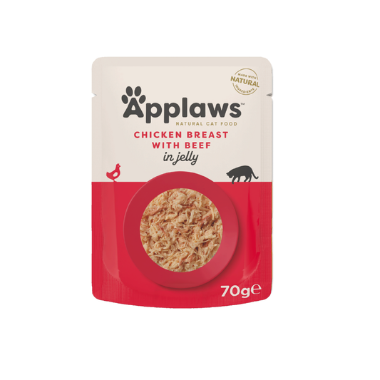 Applaws Chicken Breast in Jelly Cat Food Pouch – 70 g (Various Flavours)
