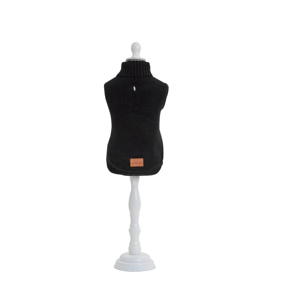 Turtleneck Black Stockholm Dog Sweater 60cm