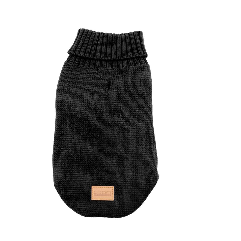 Stockholm Black Turtleneck Dog Sweater 65cm