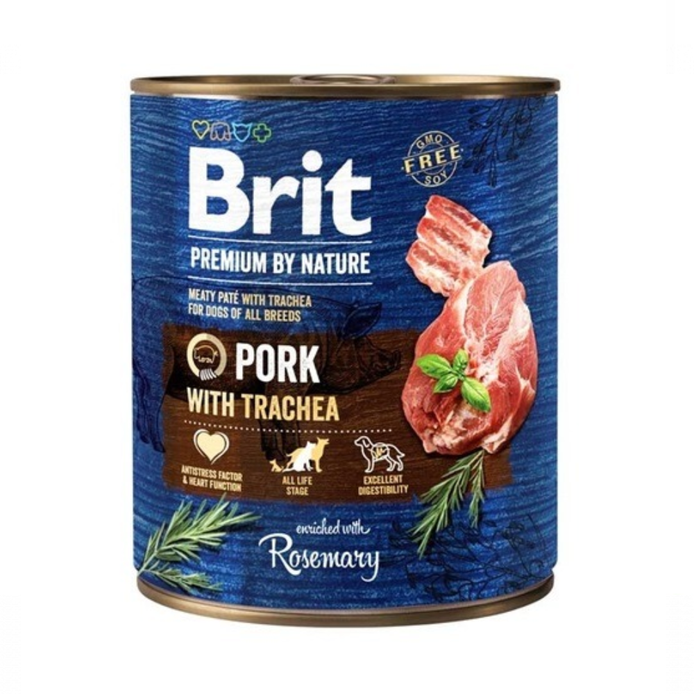 Brit Nature Wet Dog Food - Pork 800g | High Protein Nutrition