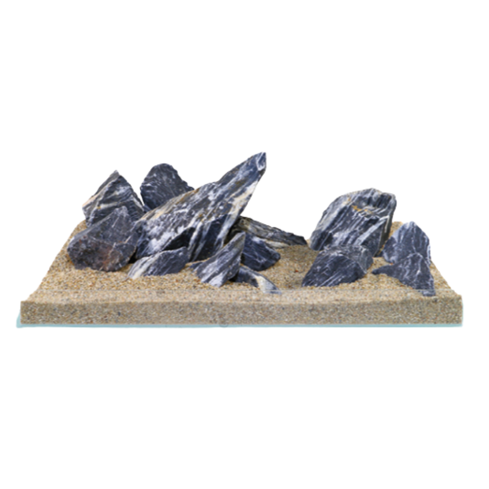 ZEBRA-STONE – Natural Decorative Aquarium Stone | Striking Aquascaping Rock for Fish & Turtle Tanks