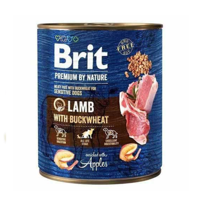 Brit Nature Wet Dog Food - Lamb 800g | Hypoallergenic Natural Diet