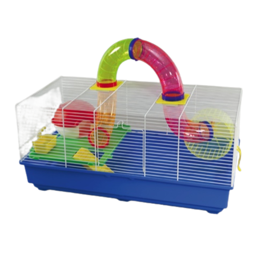 Domus Molinari Roddy Bianca Cage – 58×32×24 cm with Coloured Base