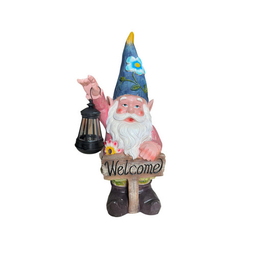 Welocme Dwarf with Lantern 21*19*51cm