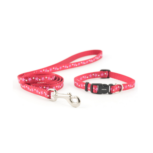 Stars Small Bite Collar & Lead Set