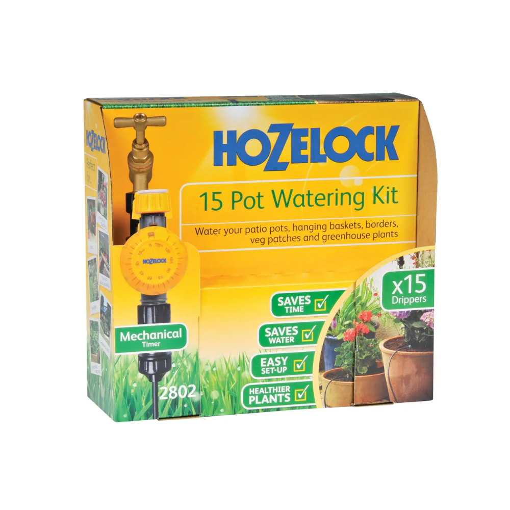 DRIP WATERING KIT 15 POT (MECHANICAL TIMER)