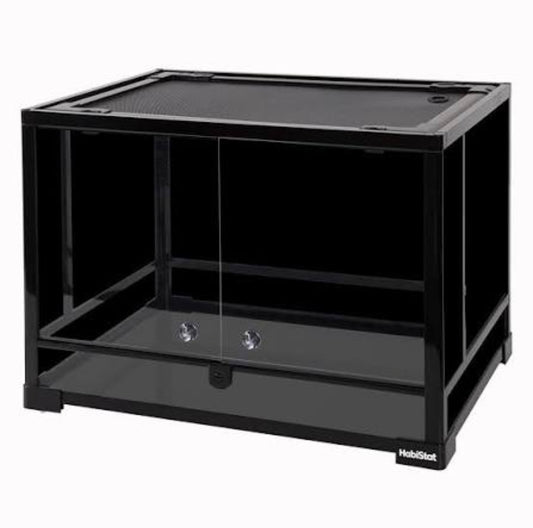 Black vivarium on a white background