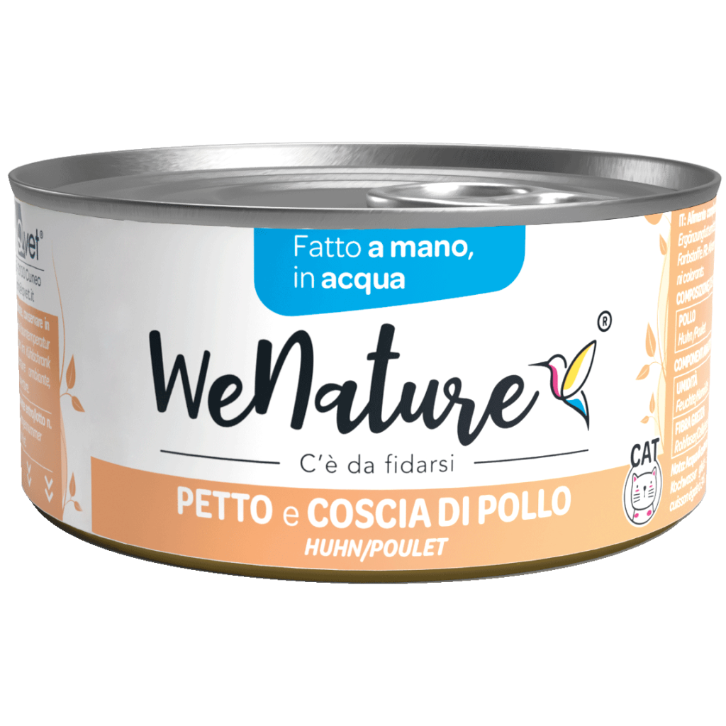 WeNature Adult Cat Natural Wet Food in Water – 85g Can