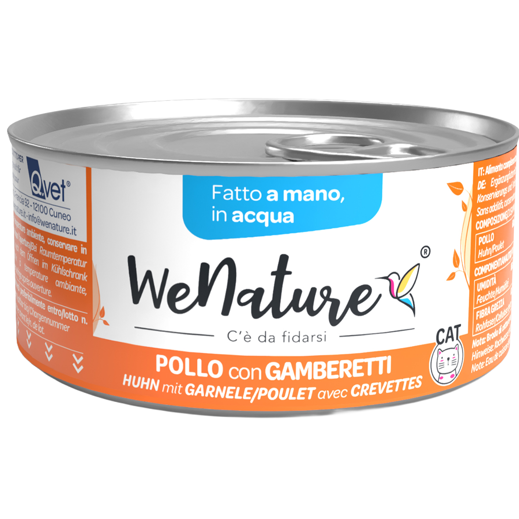 WeNature Adult Cat Natural Wet Food in Water – 85g Can