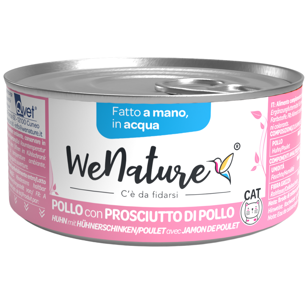 WeNature Adult Cat Natural Wet Food in Water – 85g Can