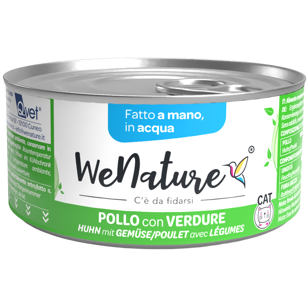WeNature Adult Cat Natural Wet Food in Water – 85g Can