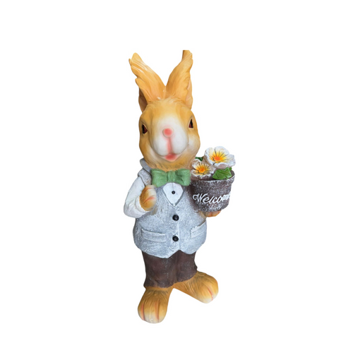 Rabbit with Flowers 25*25*60cm