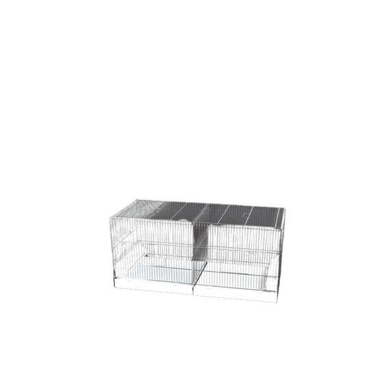 GABBIA 90X40 ZINCATA – Large Zinc-Plated Bird Cage with External Feeders | Spacious Cage for Small Birds and Breeders
