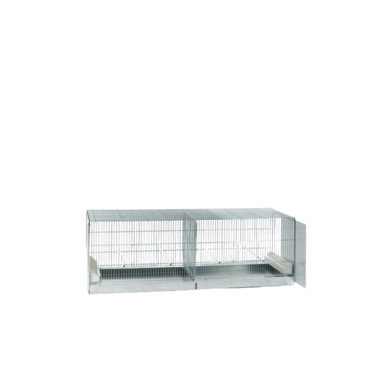 GABBIA 120 ZINCATA – Large Zinc-Plated Bird Cage with White Base | Spacious Aviary for Small & Medium Birds (120×49×H58 cm)