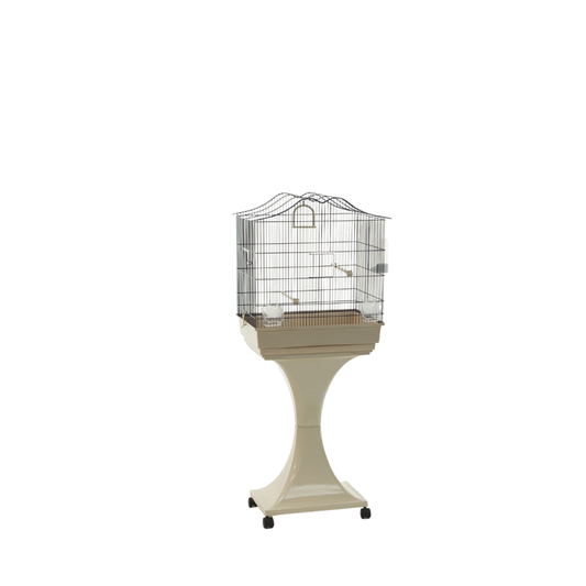 MARTINA LIGHT BLUE BEIGE – Bird Cage with Stand and Wheels | Elegant Cage for Canaries & Parakeets