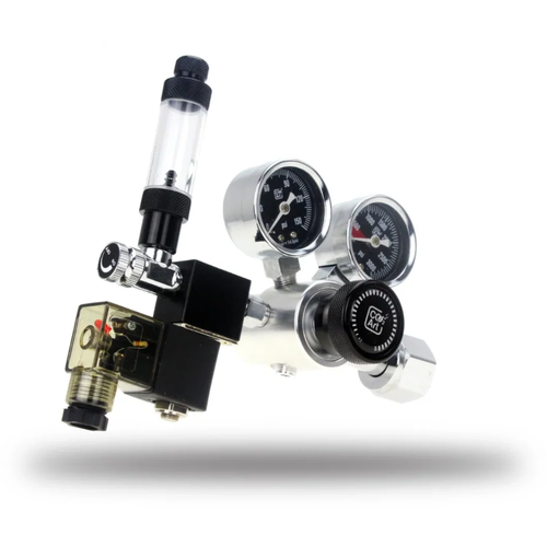 CO2Art PRO SE Series Dual-Stage CO₂ Regulator – Integrated Solenoid & Bubble Counter