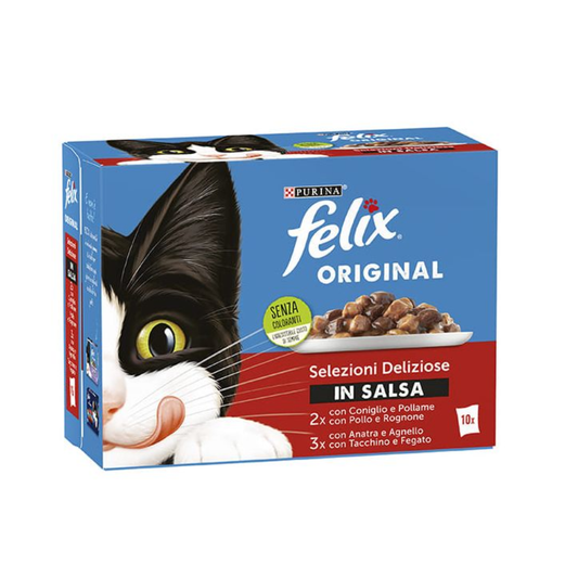 Felix Original Delicious Selection in Salsa Cat Food | 10-Pack