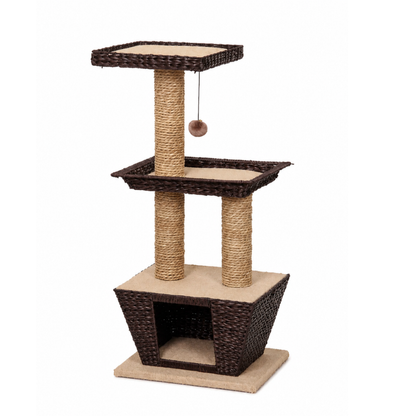Croci Natural Betulla Cat Tree – 98.5cm Eco-Friendly Multi-Tier Scratching Tower