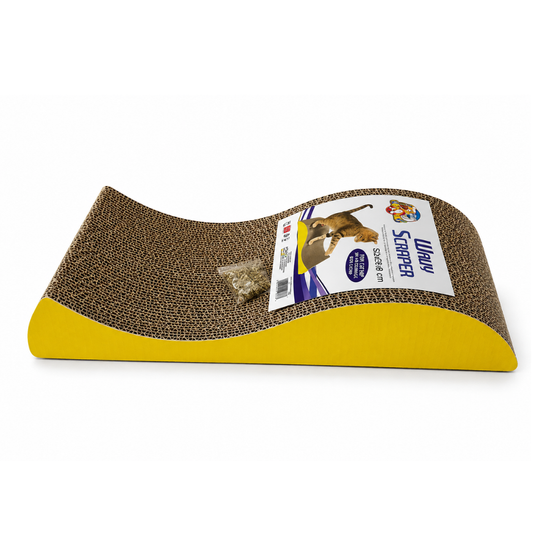 Cardboard Cat Scratcher Wavy 50cm
