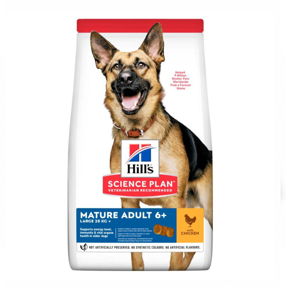 Hill's Science Plan Mature Adult 6+ Large Breed Dry Dog Food – 18kg Chicken Value Pack