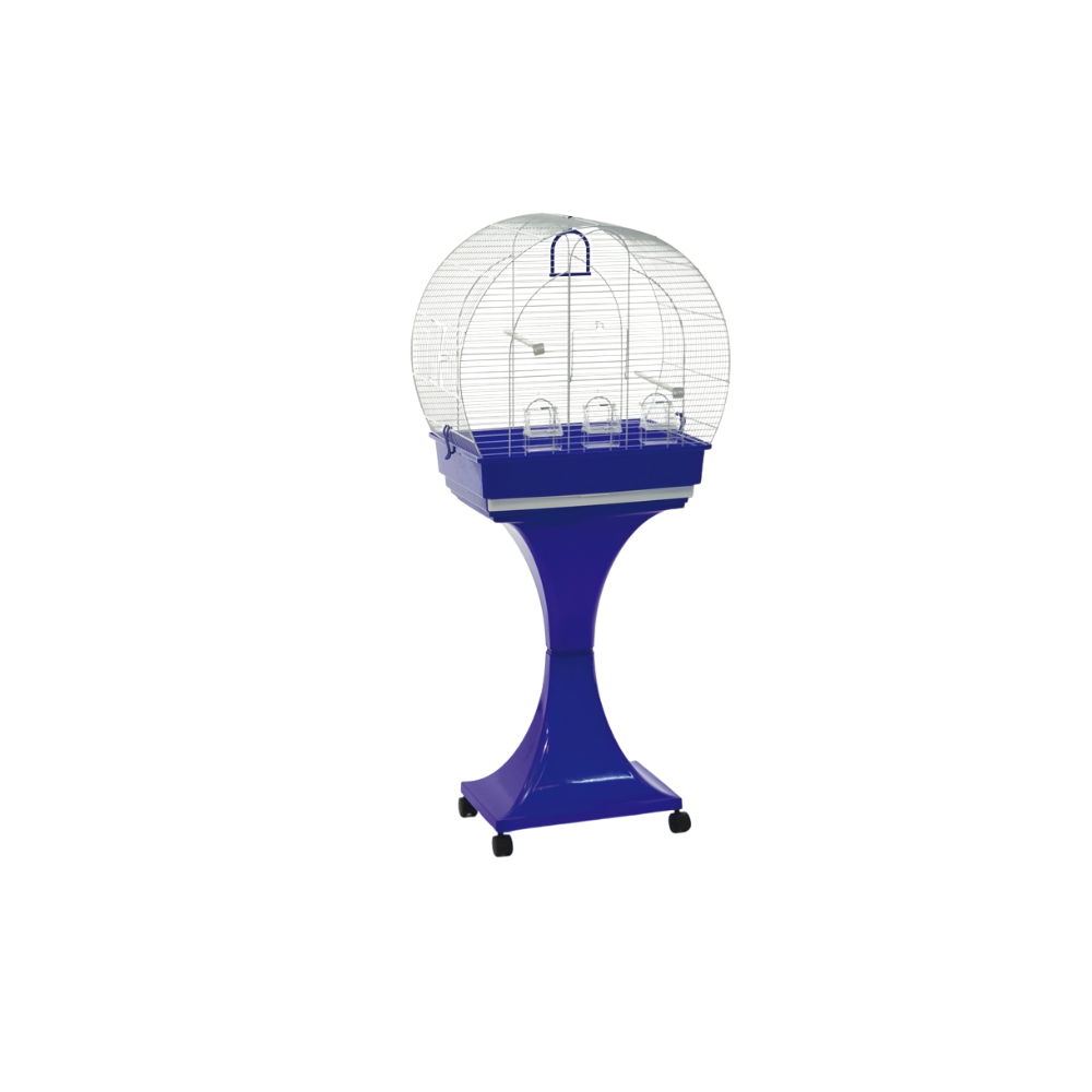 ARCO BIANCA – White Bird Cage with White Base and Support | Elegant Cage for Small Birds