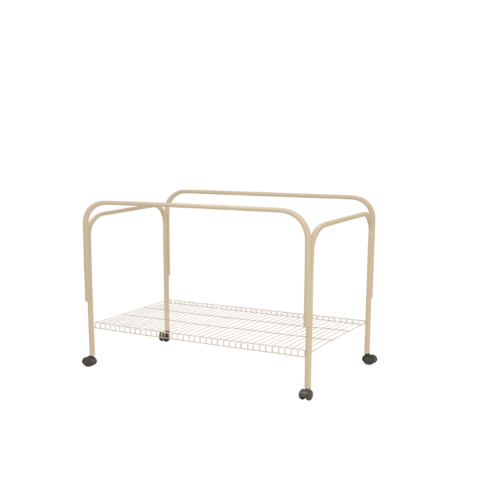 Marchioro Vekto 102 Cage Stand – 102 cm Metal Stand with Wheels & Storage Shelf – Beige Finish