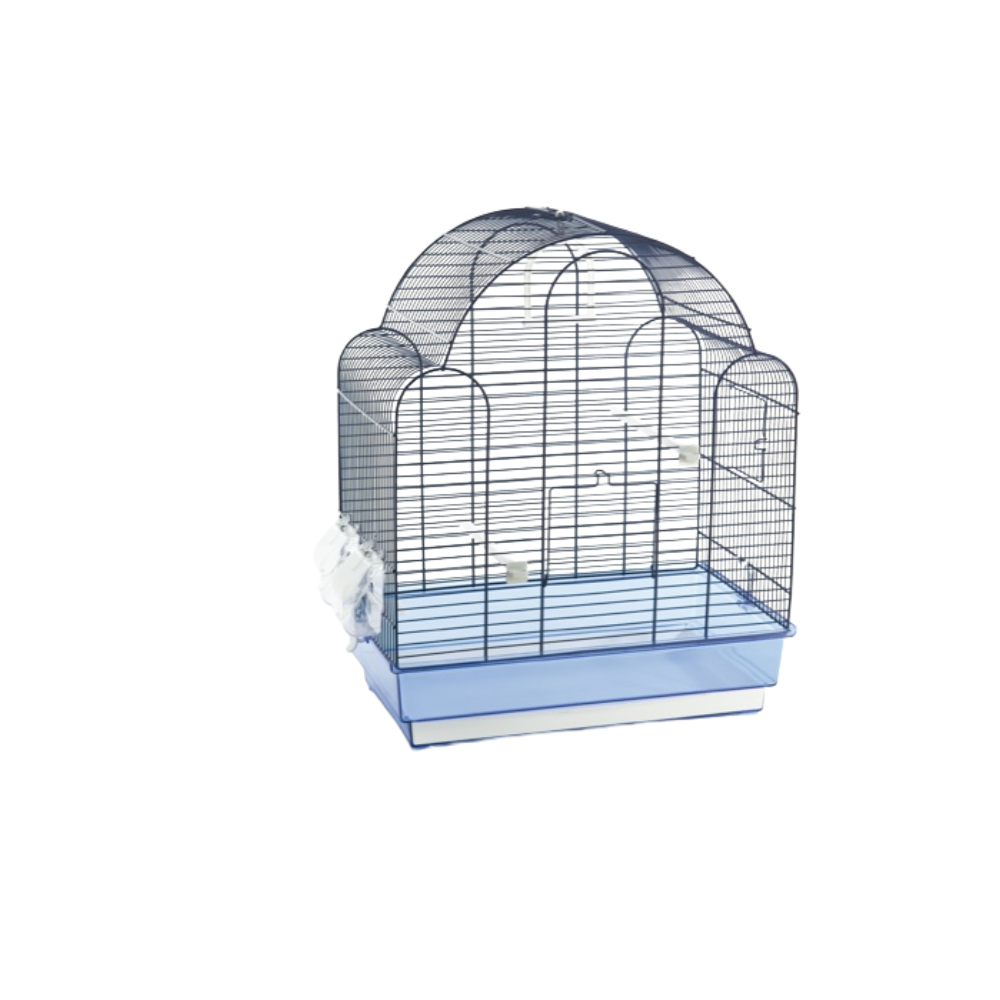 SILVA BIANCA – White Bird Cage with Anthracite Base | Elegant Cage for Small Birds