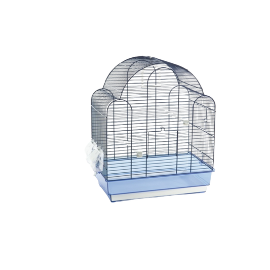 SILVA BIANCA – White Bird Cage with Anthracite Base | Elegant Cage for Small Birds