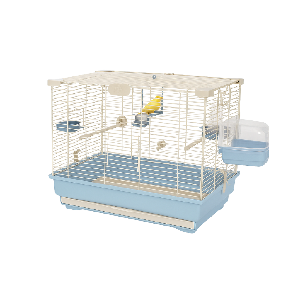 Marchioro Ester 82 Bird Cage – 82 × 51 × 62 cm, Blue/Beige Finish
