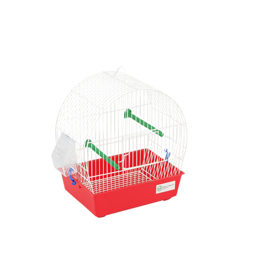 BENGALINO TONDA BIANCO FONDO COLORATO – Round Bird Cage for Small Birds