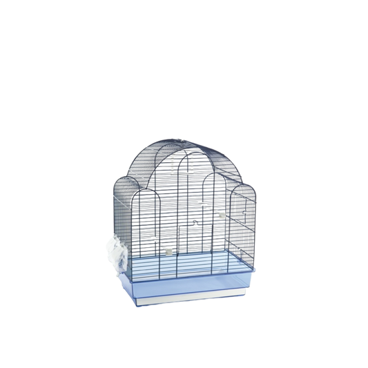 SILVA BIANCA – White Bird Cage with Anthracite Base | Elegant Cage for Small Birds