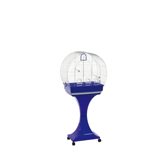 ARCO BIANCA – White Bird Cage with White Base and Support | Elegant Cage for Small Birds