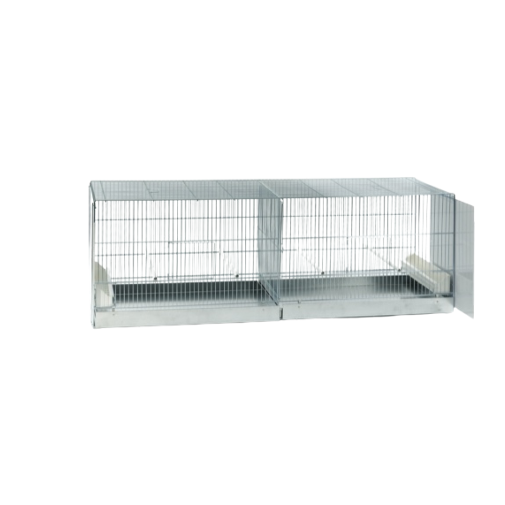GABBIA 120 ZINCATA – Large Zinc-Plated Bird Cage with White Base | Spacious Aviary for Small & Medium Birds (120×49×H58 cm)