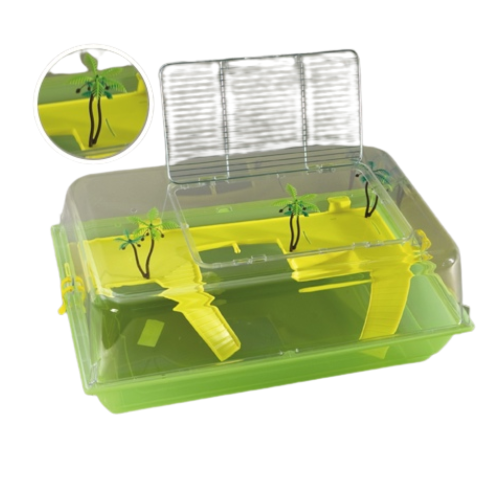 TART TARTA MAXI LUX COP PLASTIC – Deluxe Plastic Turtle Tank with Cover | Spacious Habitat for Turtles & Small Aquatic Pets