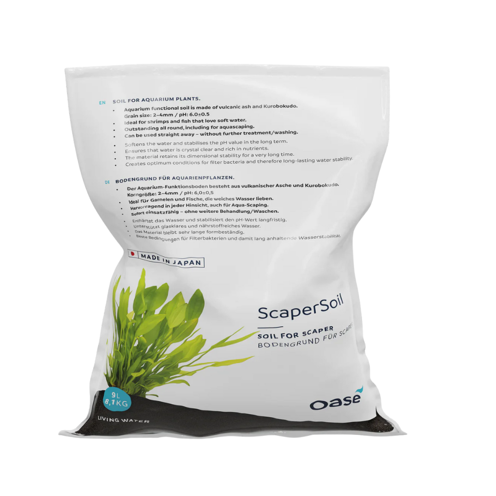 Oase ScaperLine Soil Black – Active Aquarium Substrate (3 L / 9 L)