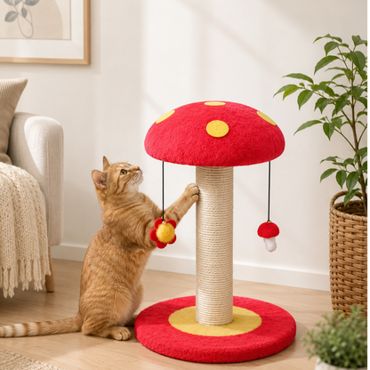 Croci Mushroom Cat Scratching Post – 47cm Play & Claw Activity Center