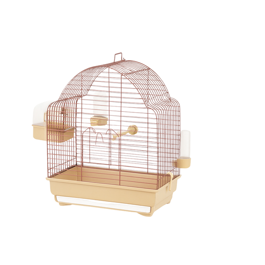 Marchioro Spyros Set 52–62 Marron and Beige – Modular Bird Cage System with Stand and Accessories