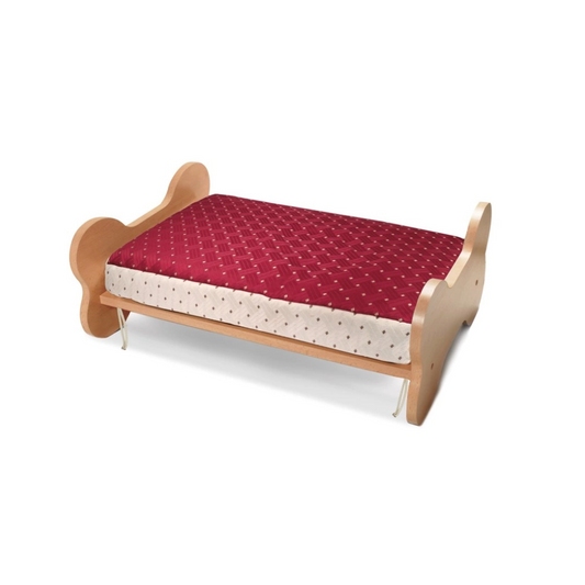 Record Dog Wooden Bed with Mattress 50cm