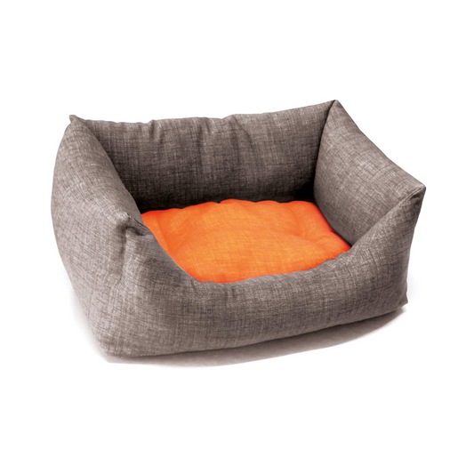 Pet Bed Orange/Grey