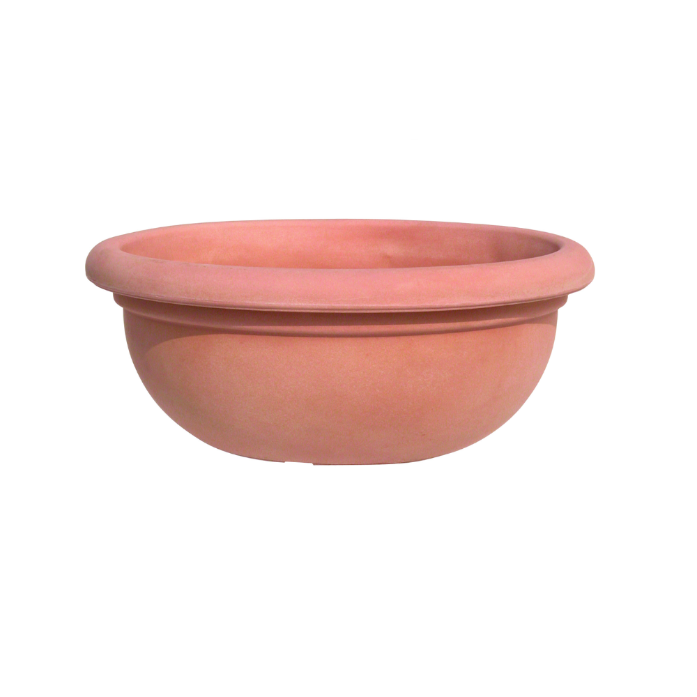 Terracotta pot on a white background