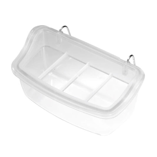 STA Mangiatoia Smart — Transparent Bird Feeder with Anti-Waste Grid (110x60x50mm)