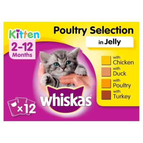 Whiskas Pouch Kitten Poultry Selection x12